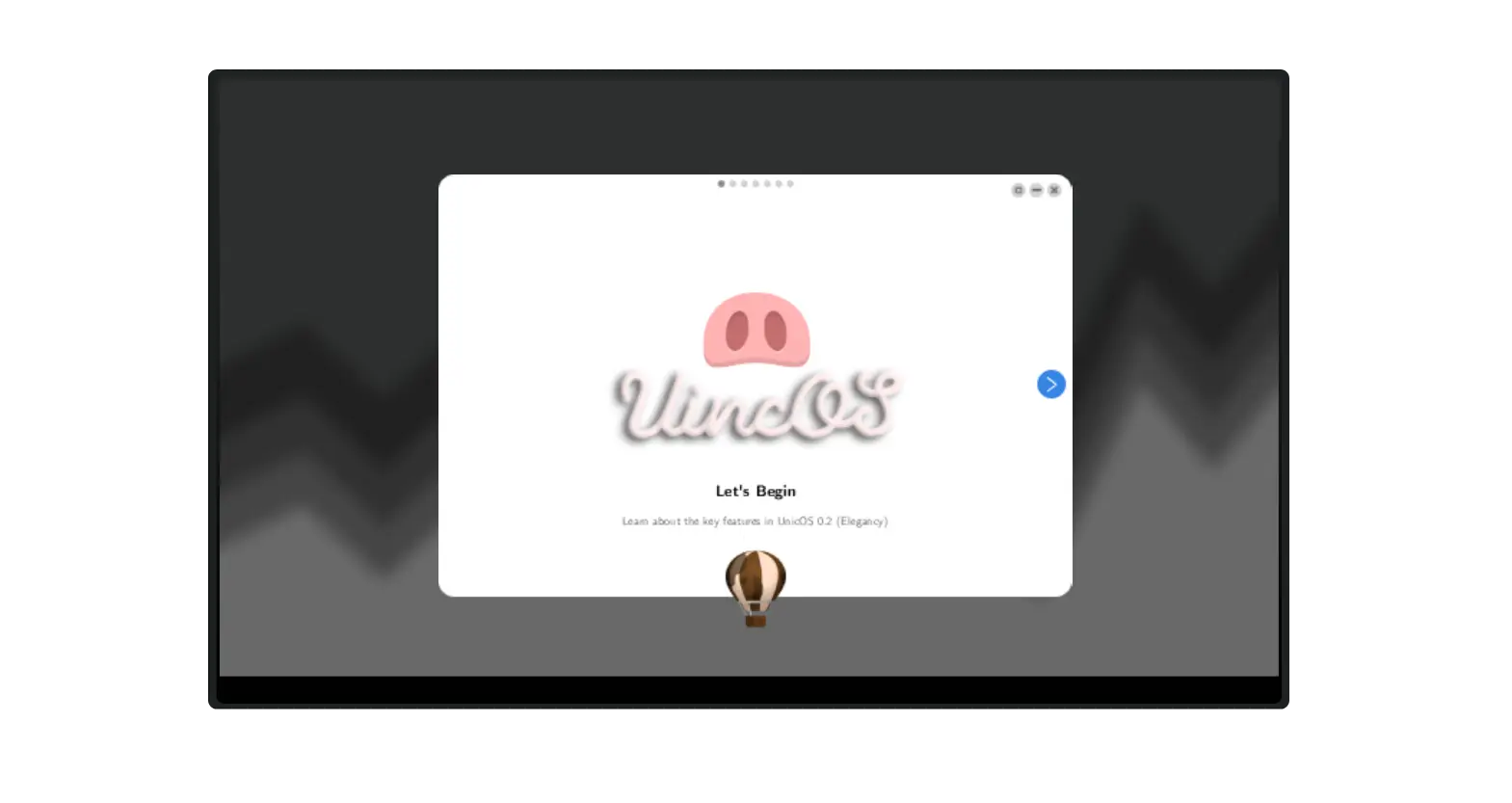 UincOS Interface on Laptop Screen